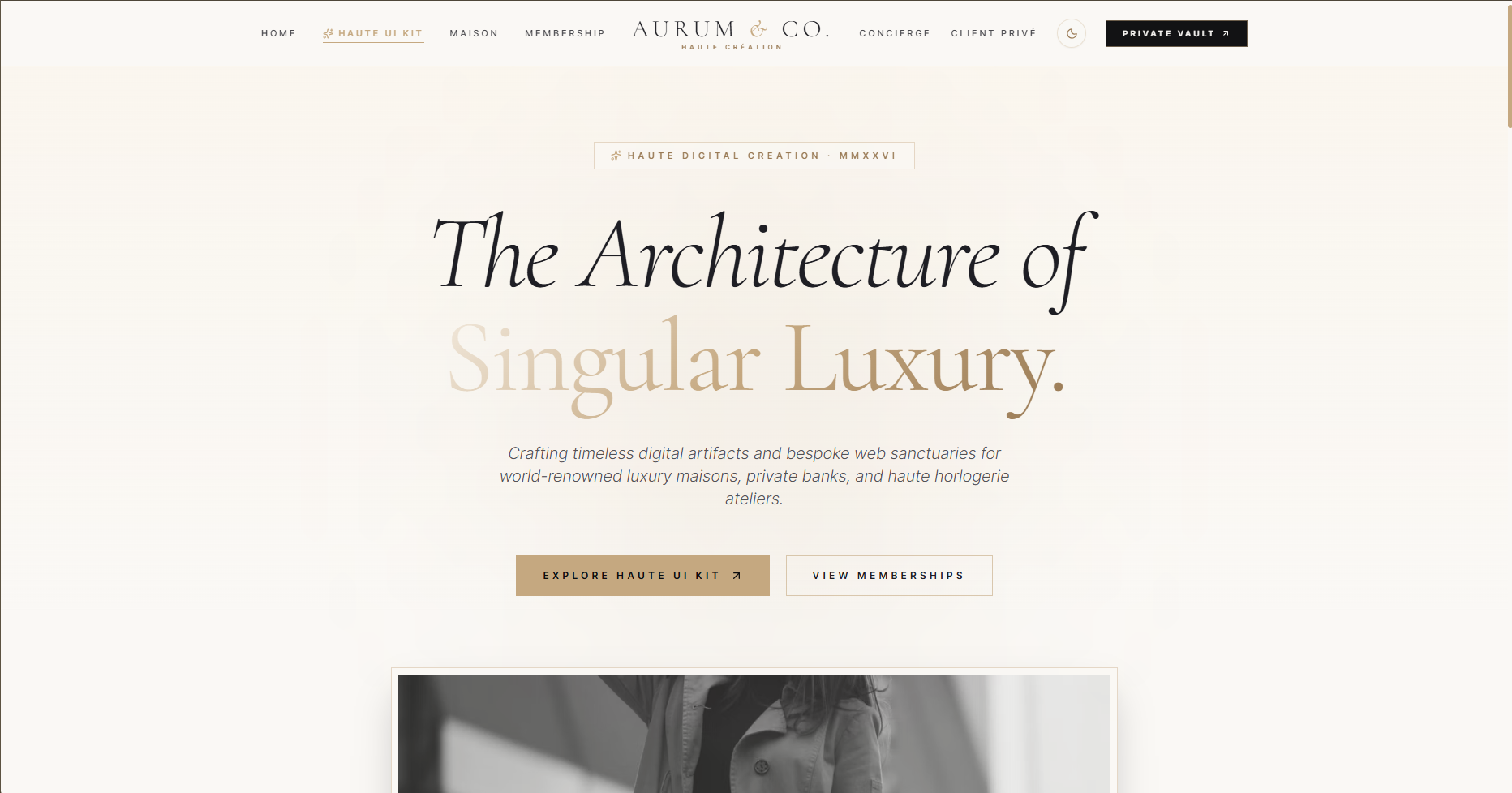 Luxury Web Template & Haute UI Kit