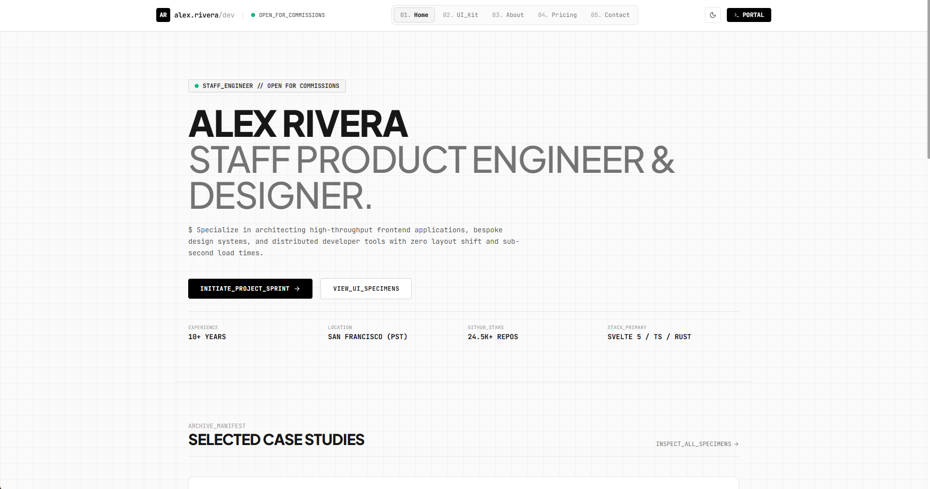Technical Portfolio Template