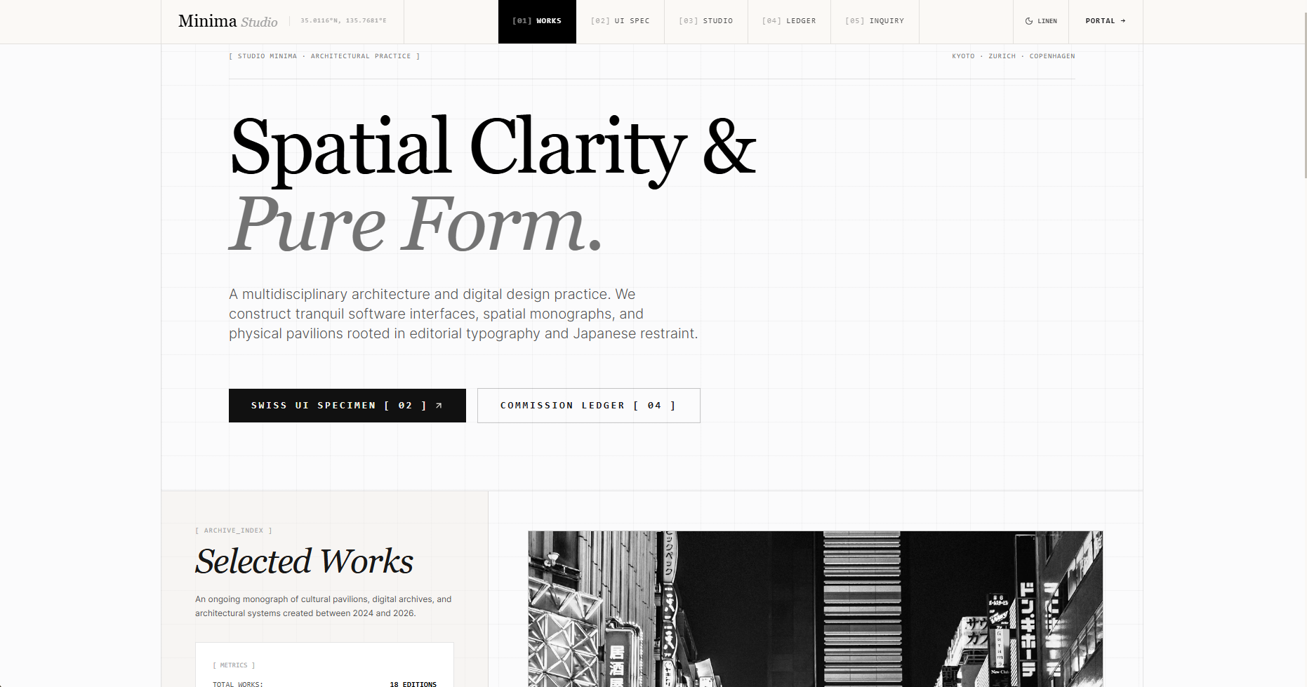 Architectural Studio & Monograph Template